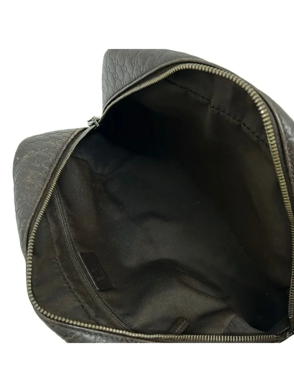 Gucci Second Bag Micro Guccissima Dark Brown Leather